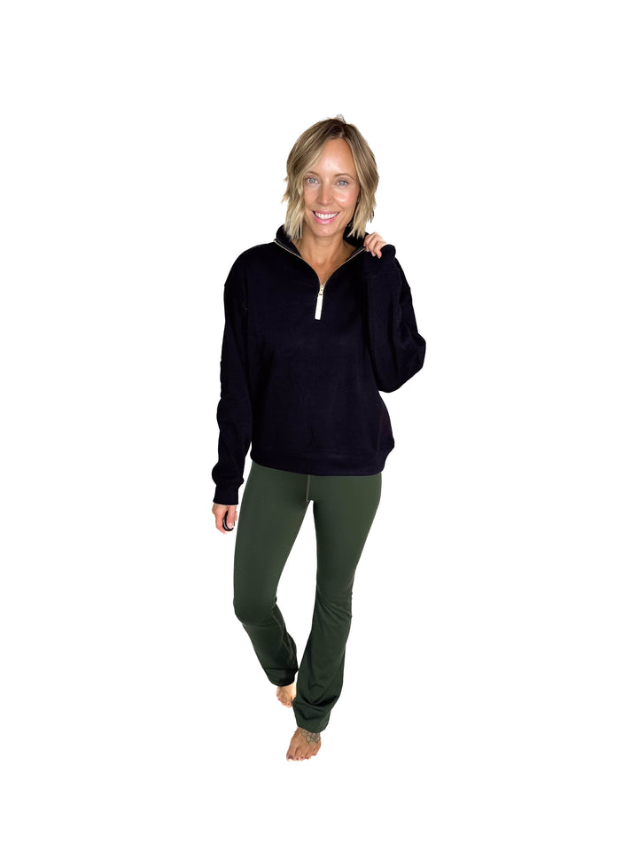 Dawson Classic 1/4 Zip Pullover- BLACK
