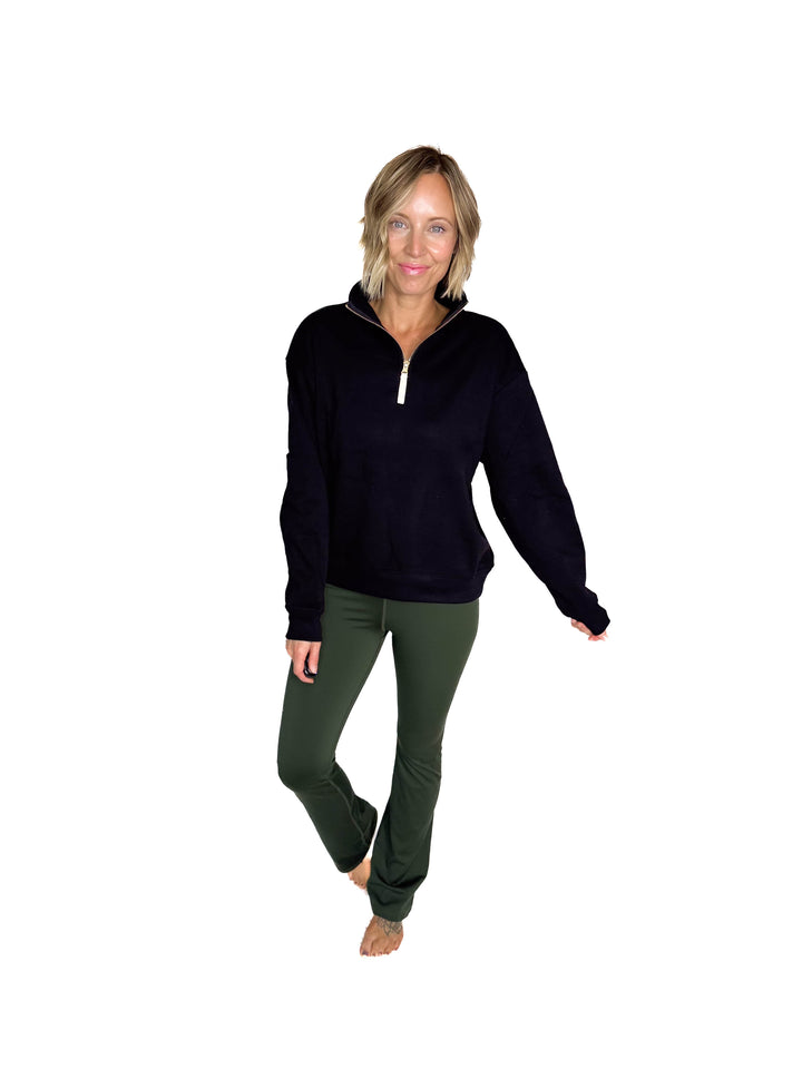 Dawson Classic 1/4 Zip Pullover- BLACK