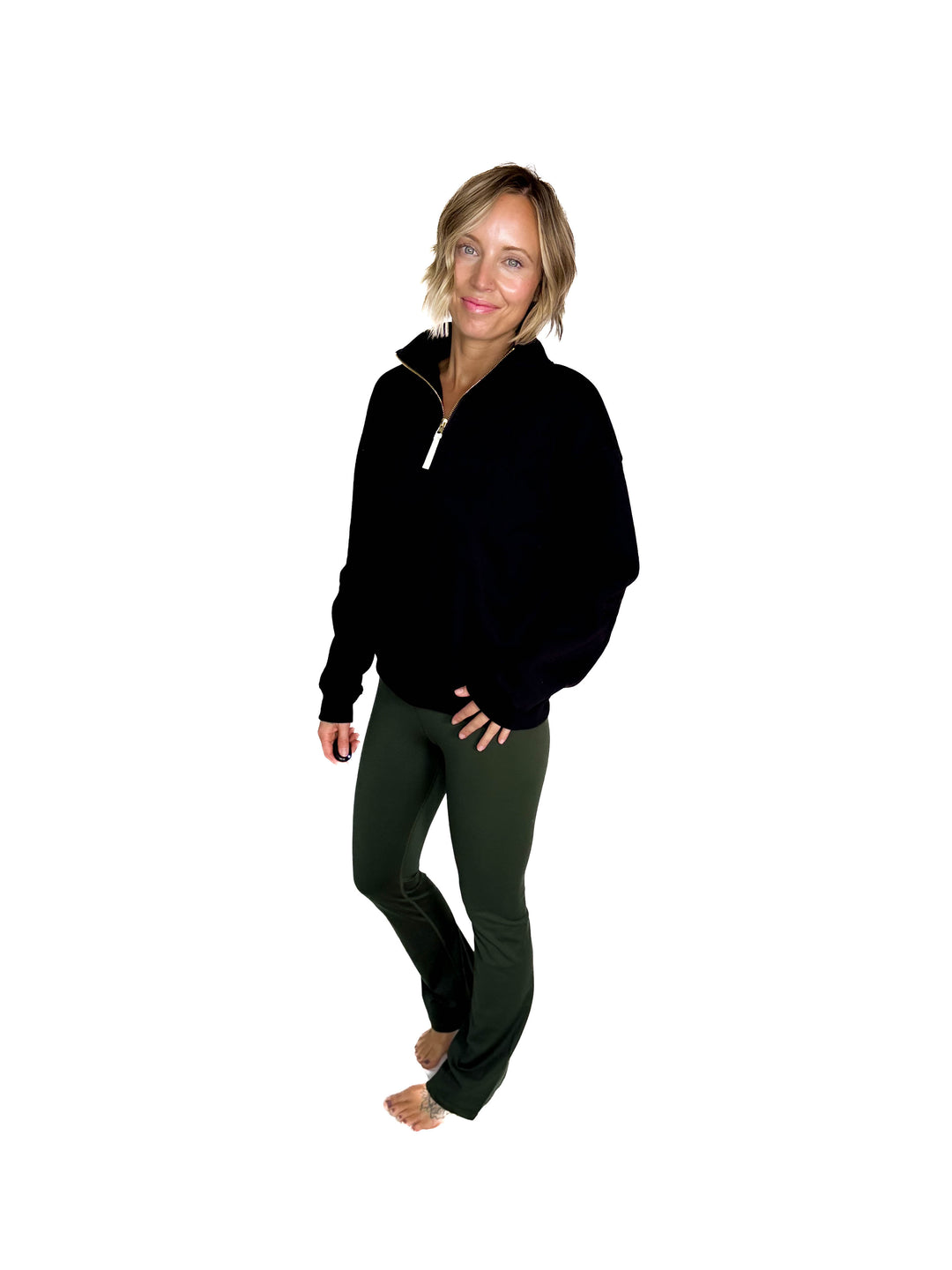 Dawson Classic 1/4 Zip Pullover- BLACK