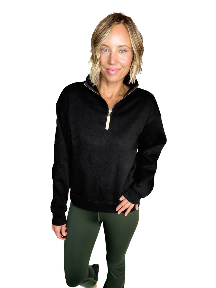 Dawson Classic 1/4 Zip Pullover- BLACK