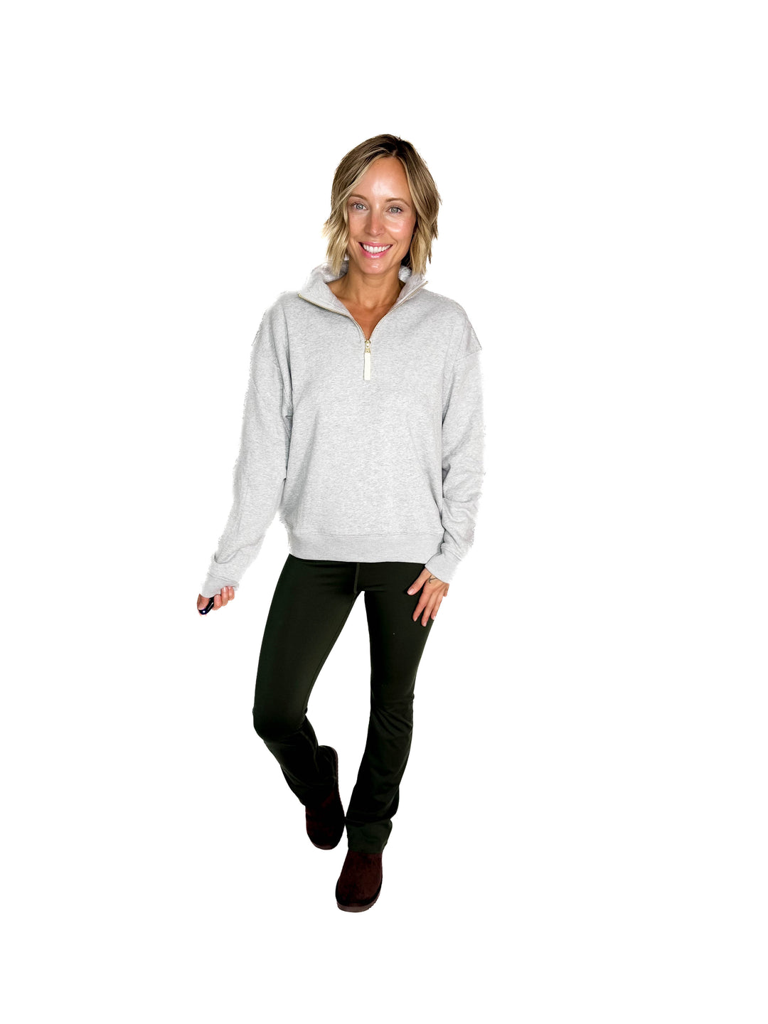 Dawson Classic 1/4 Zip Pullover- HTHR GREY