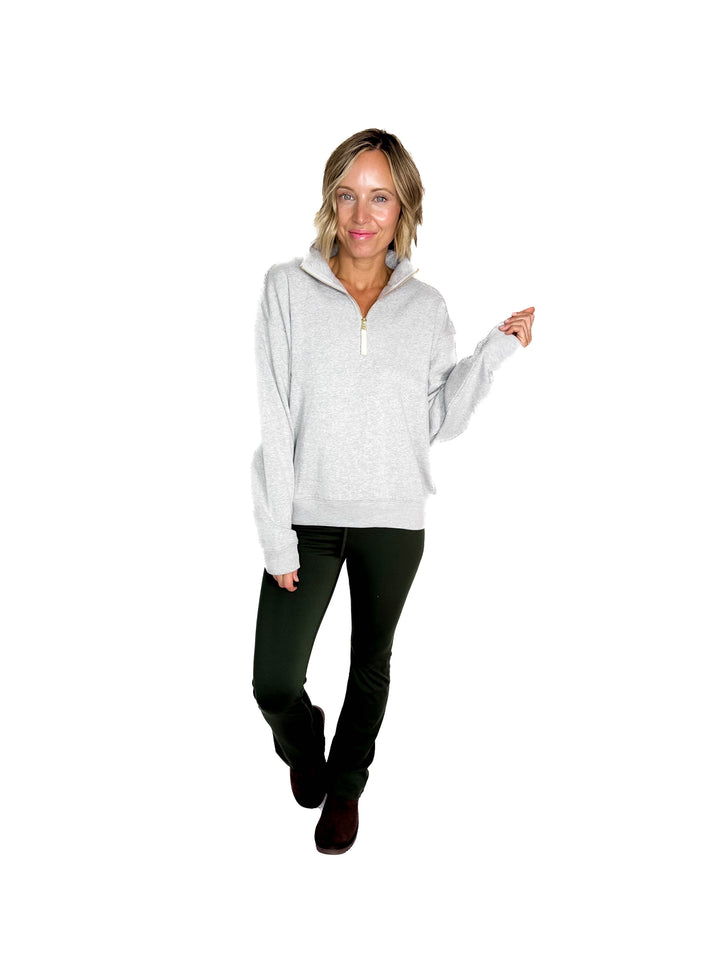 Dawson Classic 1/4 Zip Pullover- HTHR GREY