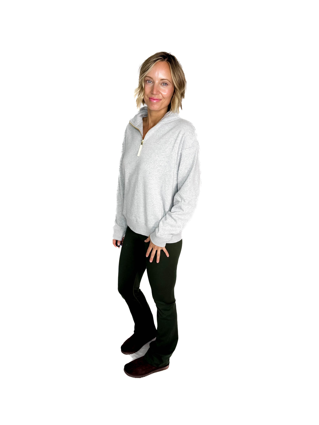 Dawson Classic 1/4 Zip Pullover- HTHR GREY