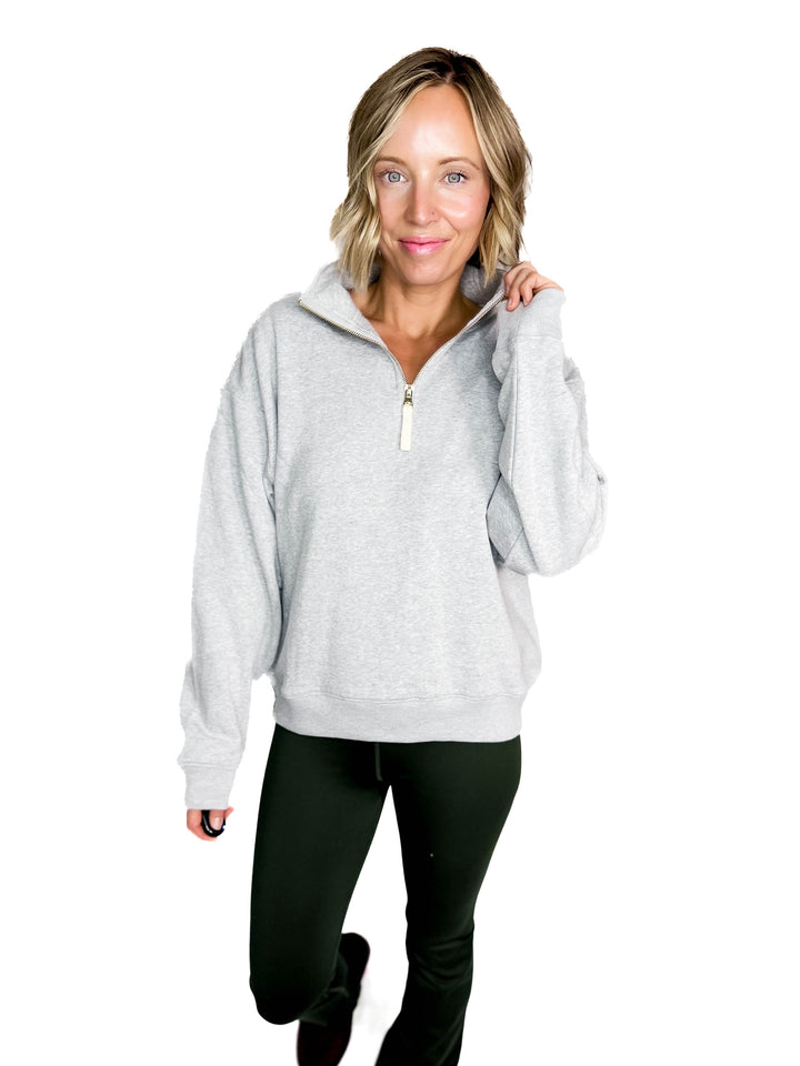 Dawson Classic 1/4 Zip Pullover- HTHR GREY