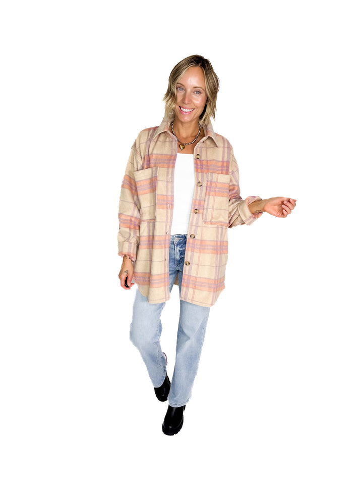 Lavara Shacket- SAND LAVENDER