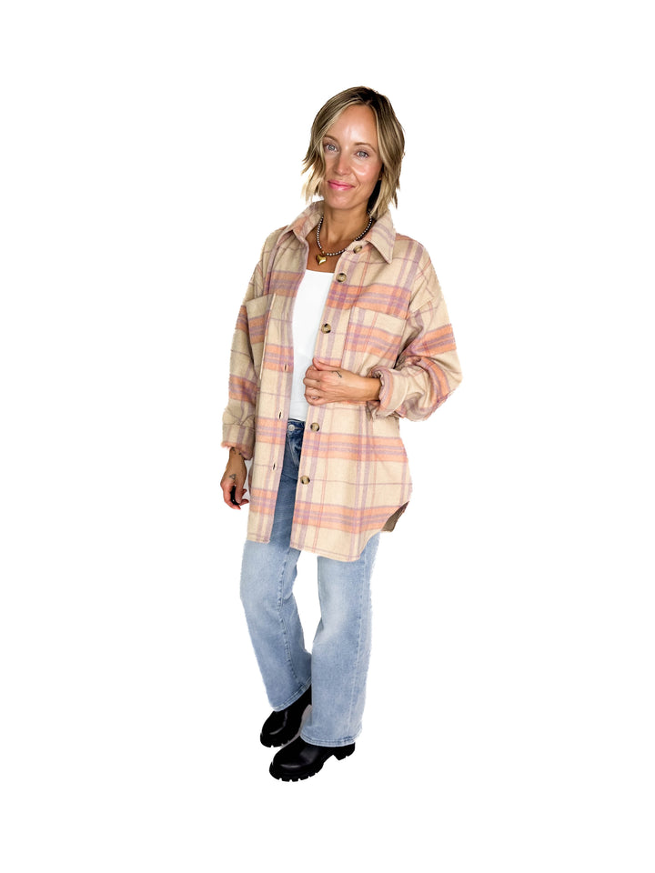 Lavara Shacket- SAND LAVENDER