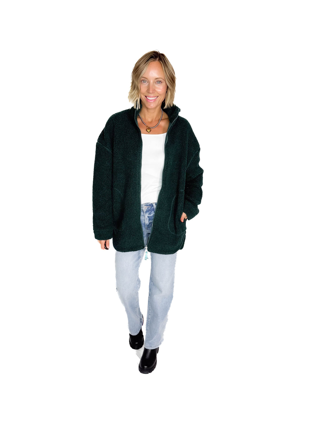 Tara Full Zip Berber Jacket- PONDEROSA PINE