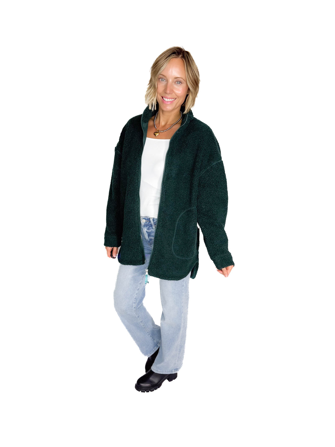 Tara Full Zip Berber Jacket- PONDEROSA PINE