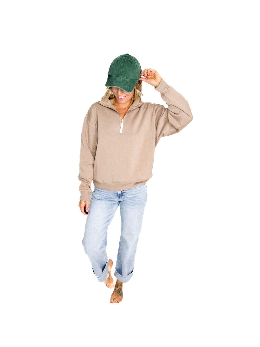 Dawson Classic 1/4 Zip Pullover- COCOA