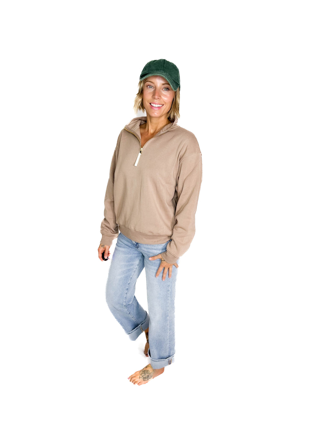 Dawson Classic 1/4 Zip Pullover- COCOA