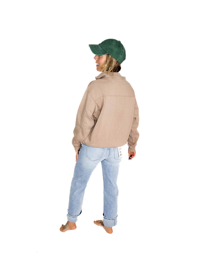 Dawson Classic 1/4 Zip Pullover- COCOA