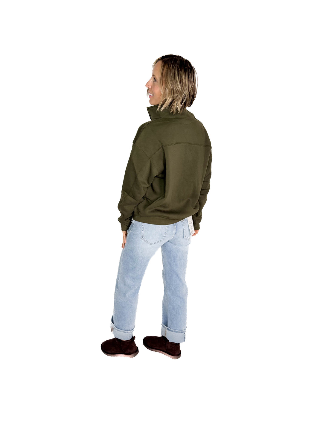 Dawson Classic 1/4 Zip Pullover- OLIVE