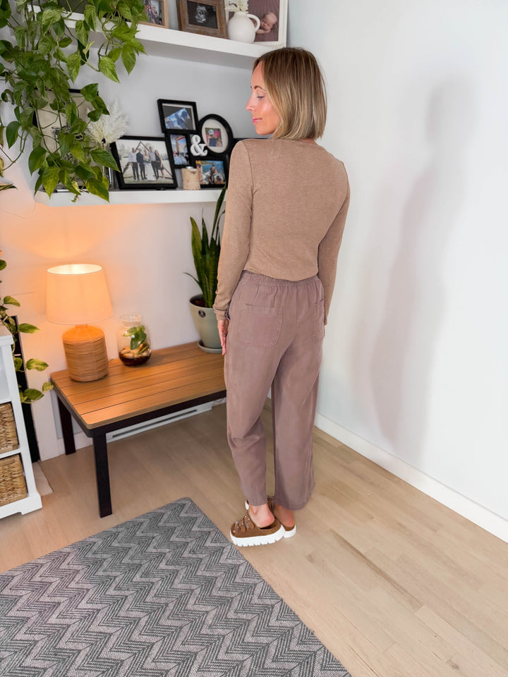 Onda Button Up Long Sleeve- HAZELNUT