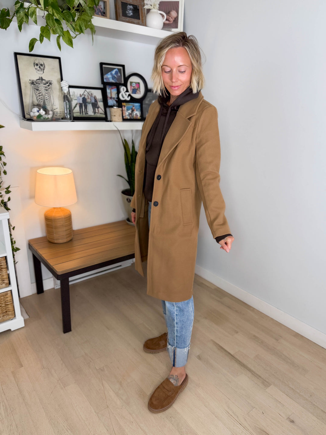 Burwood Collared Coat- CAMEL