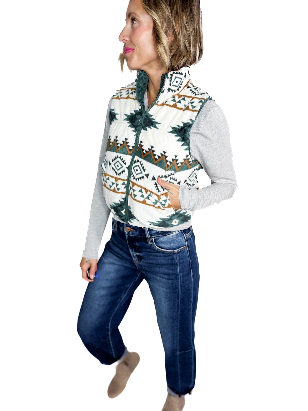 Rockies Reversible Sherpa Vest- HUNTER