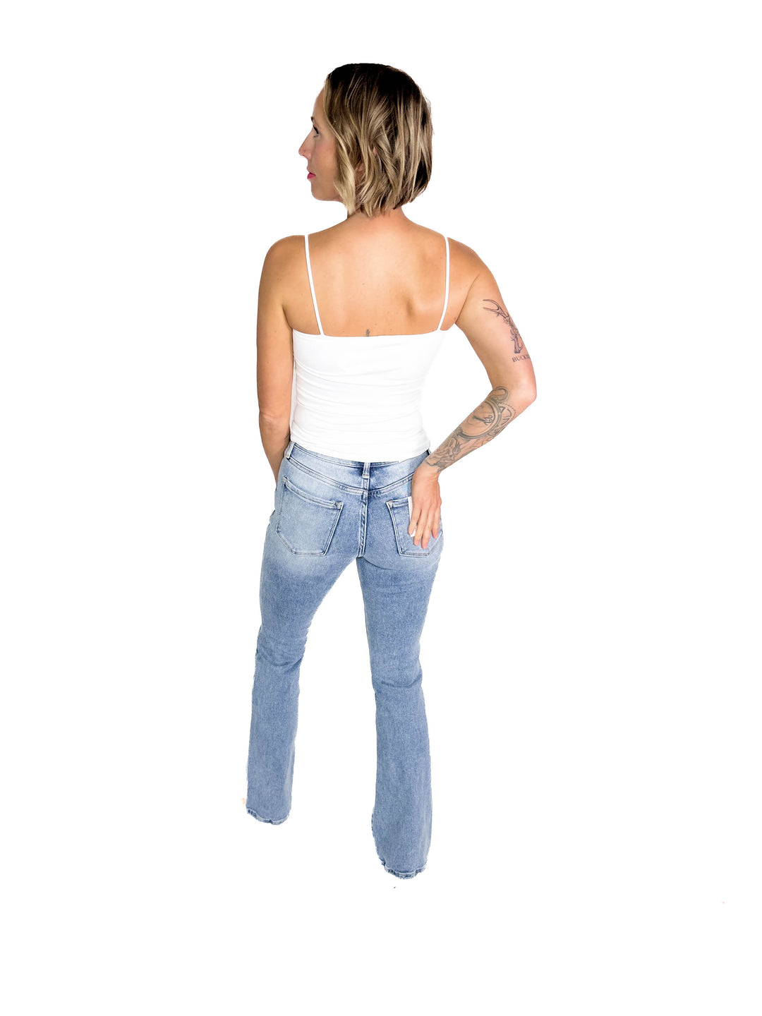VERVET Allure High Rise Bootcut Jeans- LIGHT WASH
