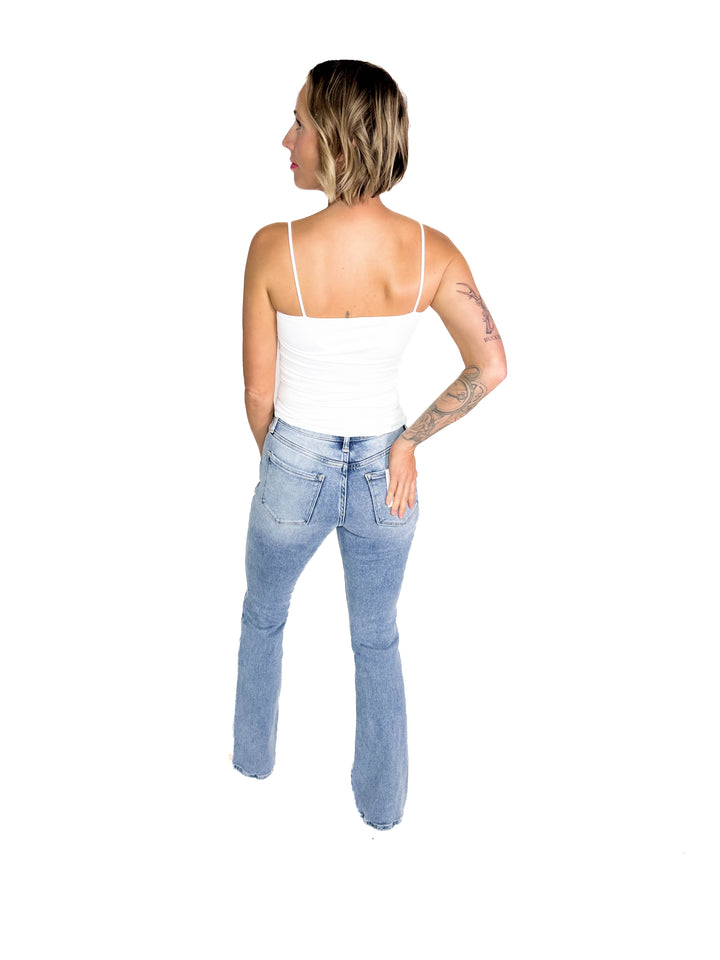 VERVET Allure High Rise Bootcut Jeans- LIGHT WASH