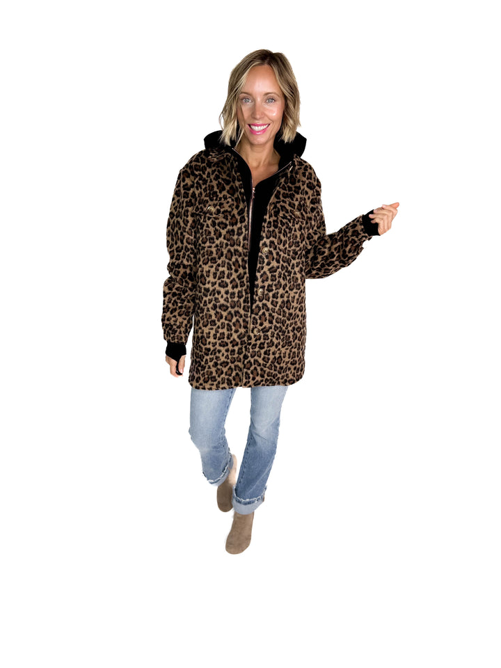 ONLY Saga Leopard Shacket