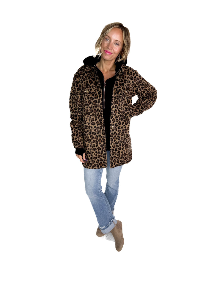 ONLY Saga Leopard Shacket