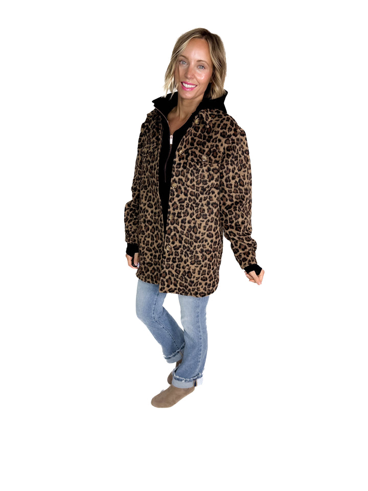 ONLY Saga Leopard Shacket