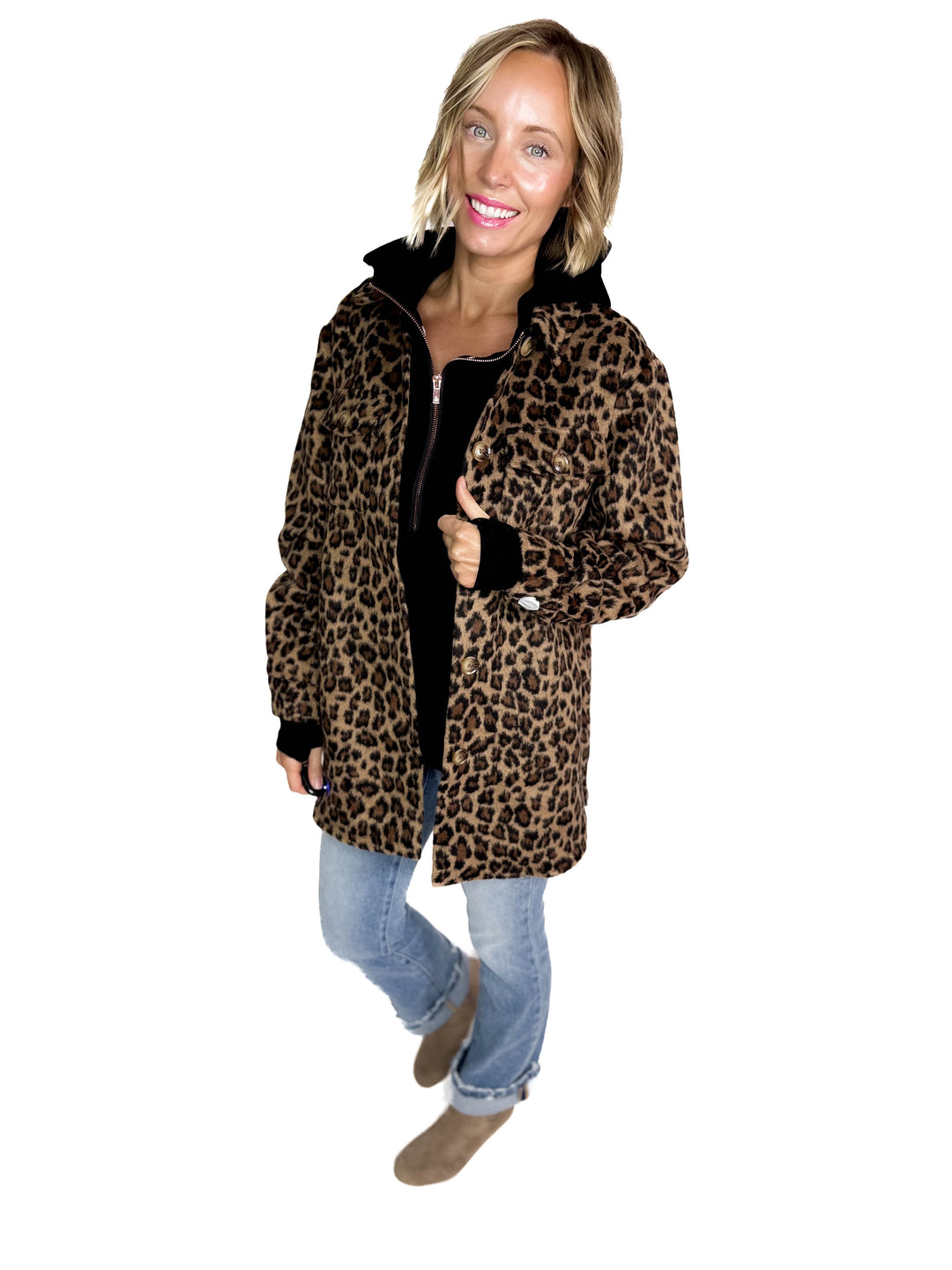 ONLY Saga Leopard Shacket