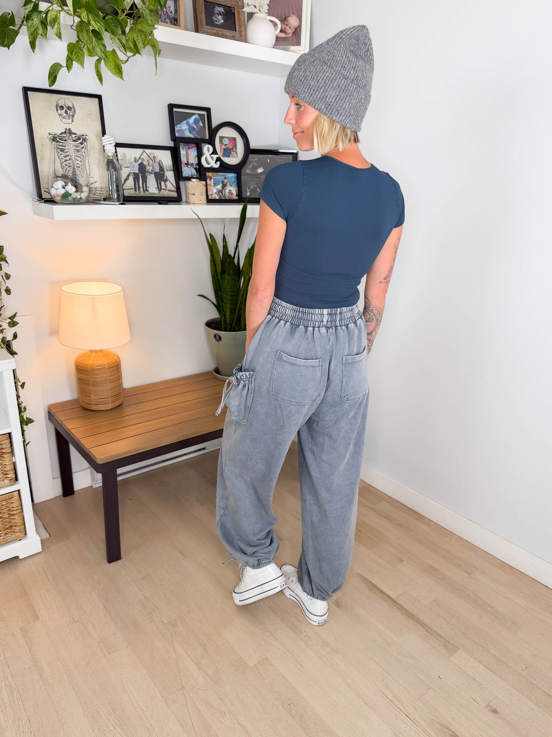 Ciderwood Cinch Tie Jogger- SLATE GREY