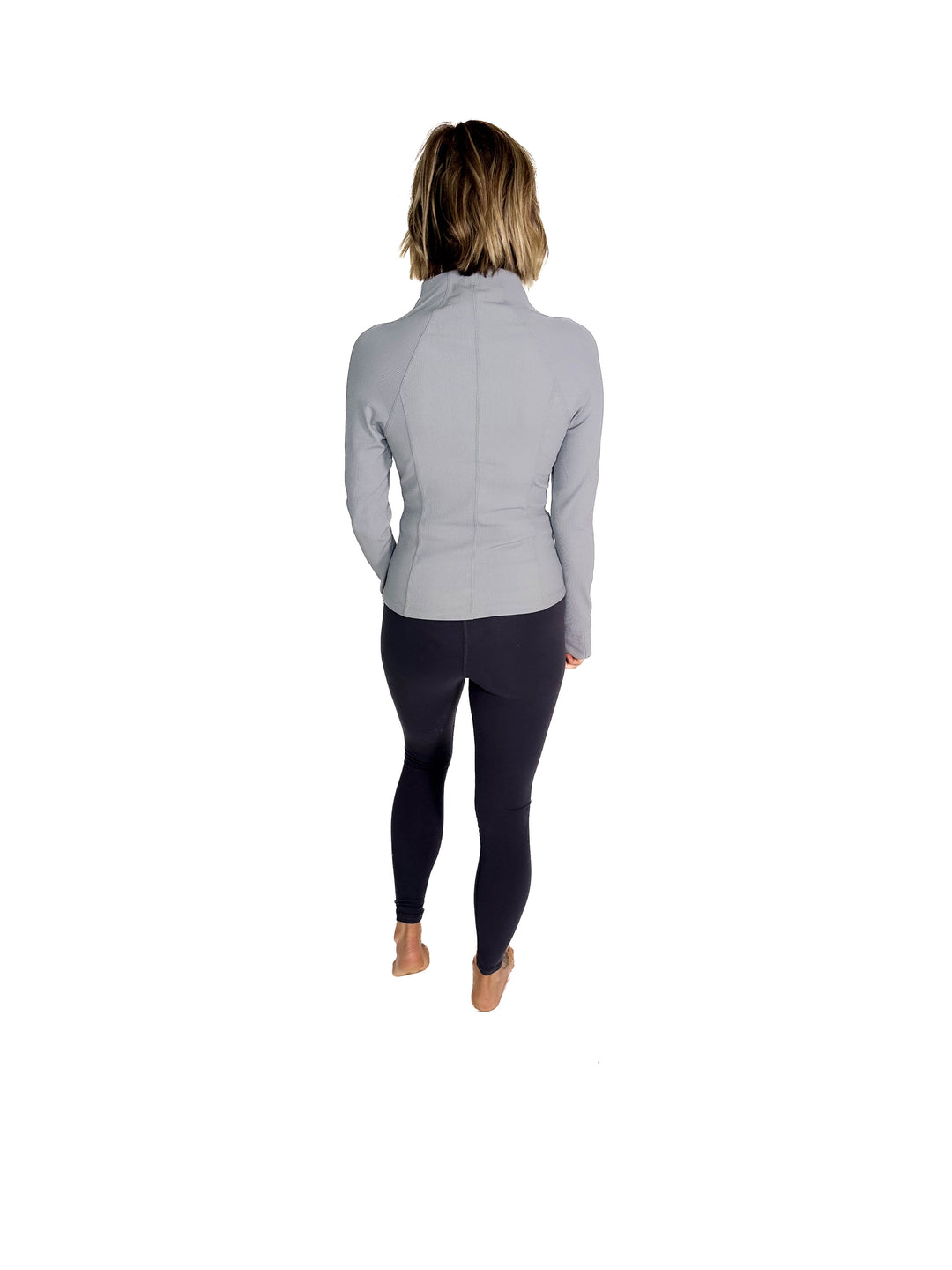 Aero Stretch Ribbed Jacket- RHINO GREY