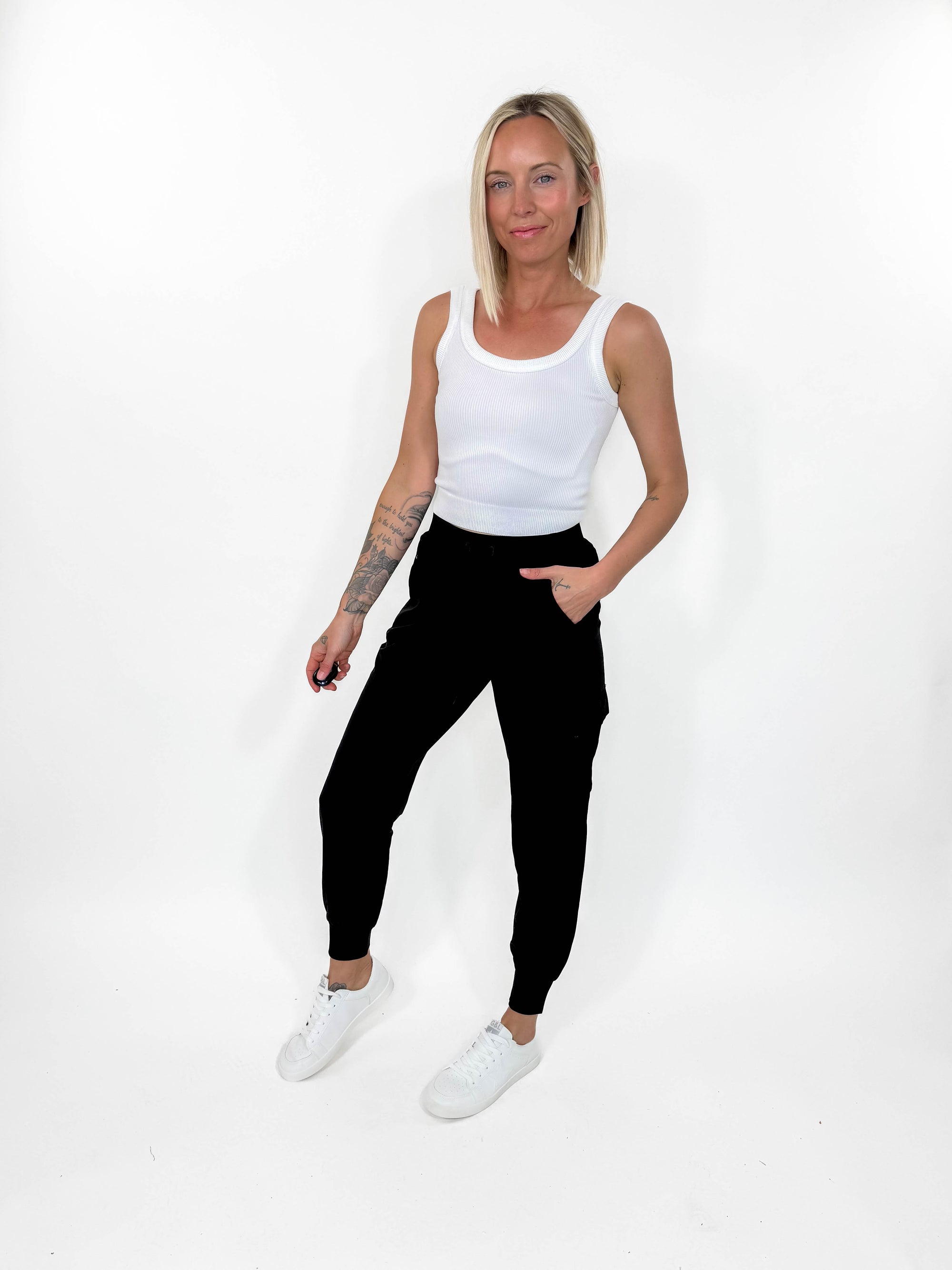 MONO B Street Chic Joggers- BLACK