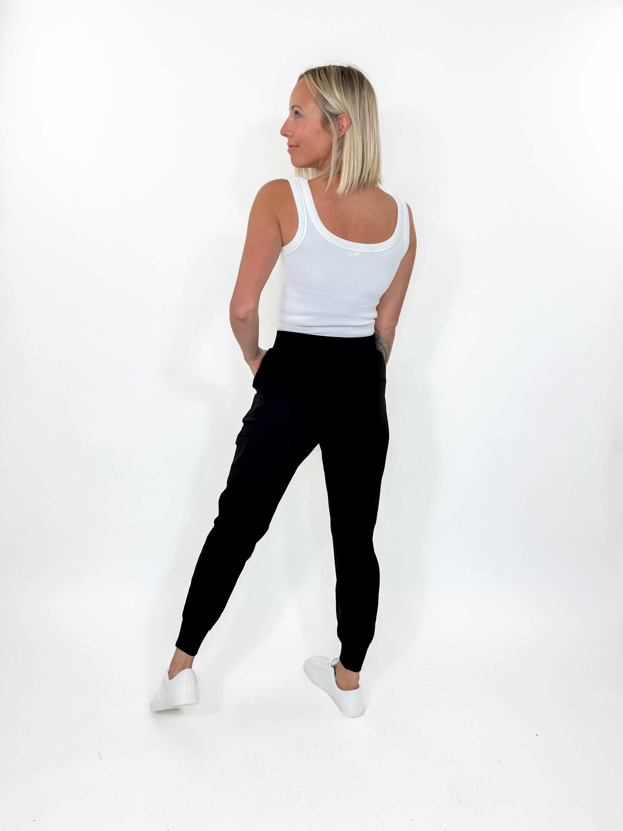 MONO B Street Chic Joggers- BLACK