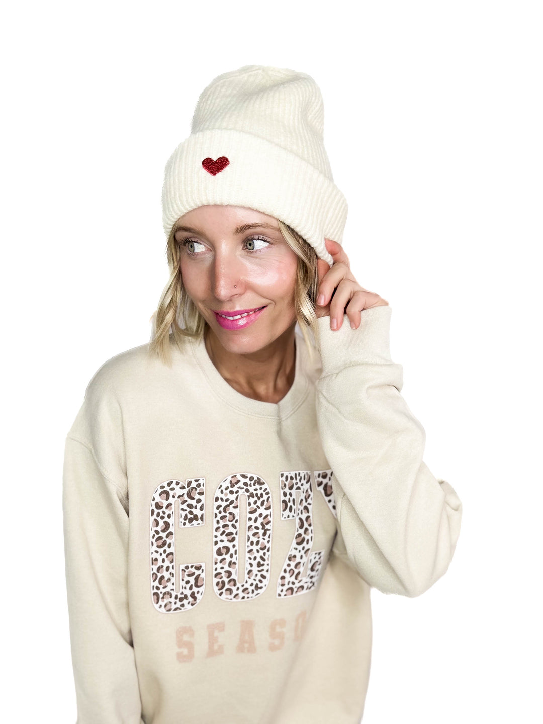 Only Hearty Life Knit Beanie- CLOUD DANCER