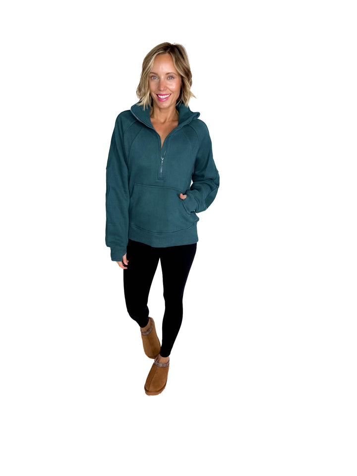 Hunter 1/2 Zip Pullover- TEAL