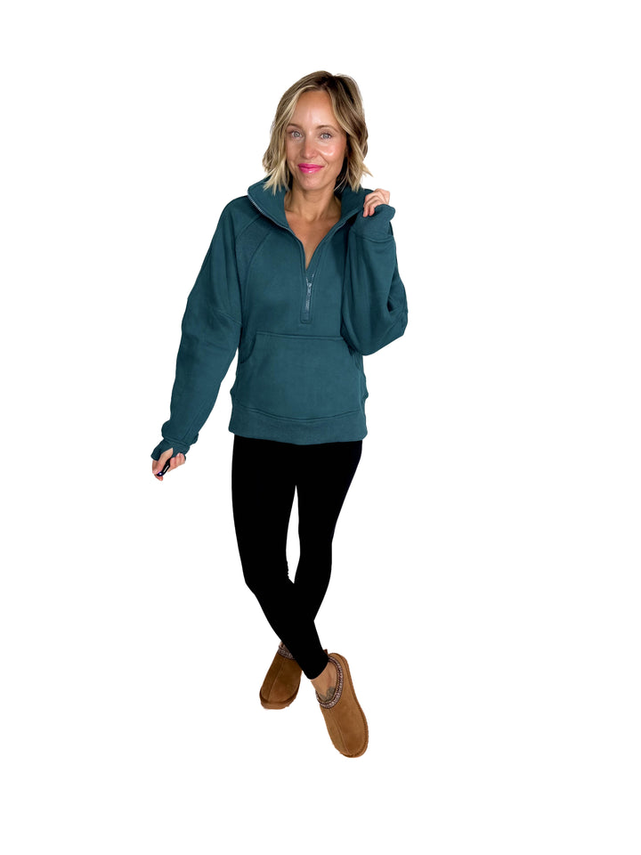 Hunter 1/2 Zip Pullover- TEAL