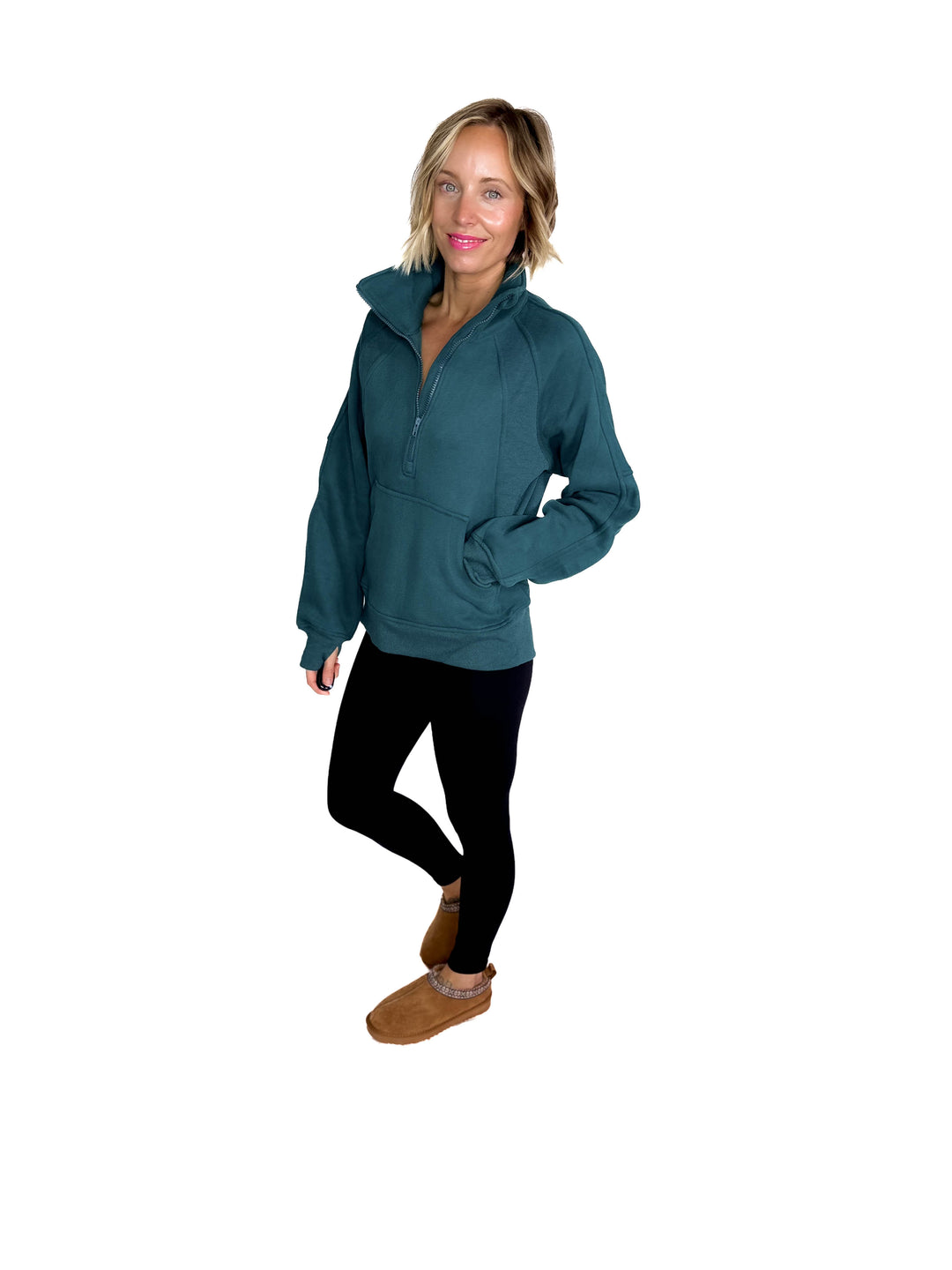 Hunter 1/2 Zip Pullover- TEAL