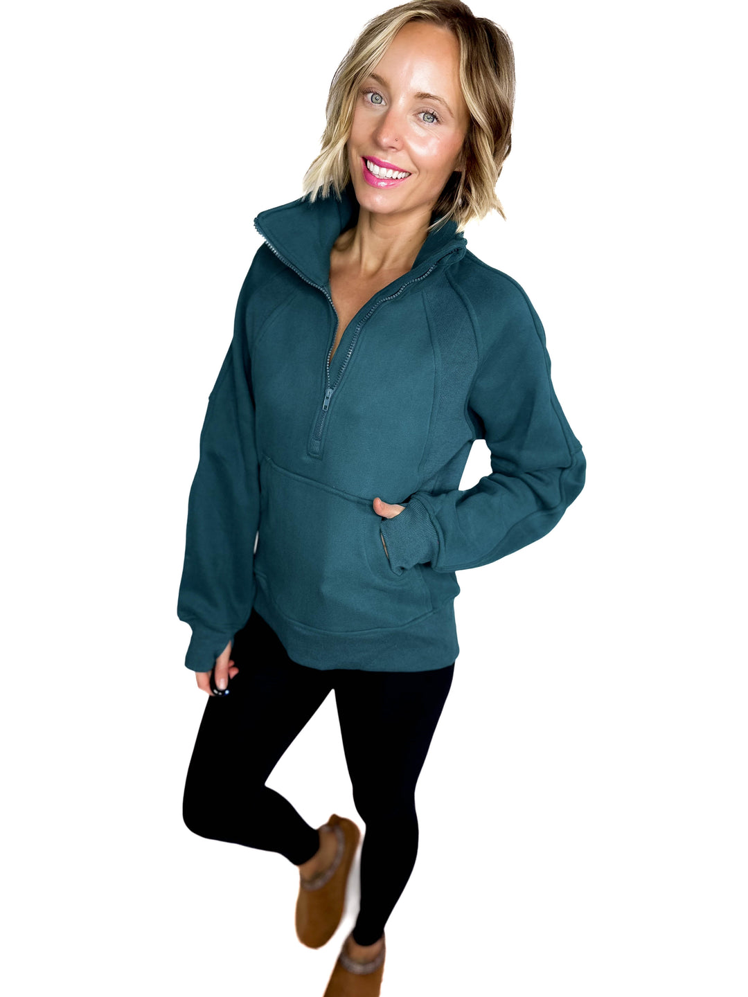 Hunter 1/2 Zip Pullover- TEAL