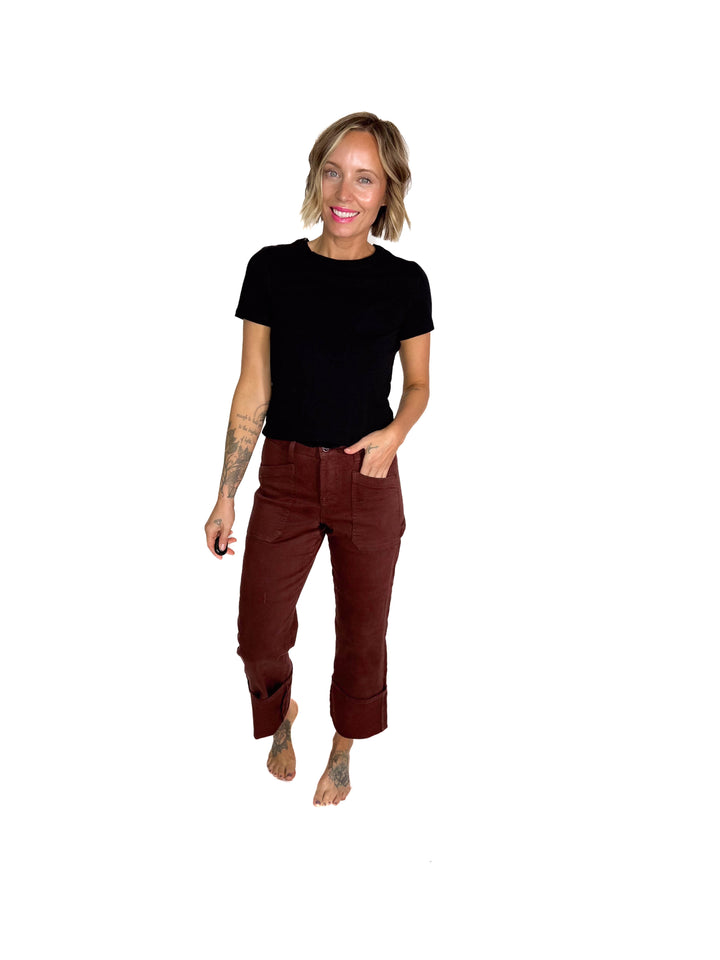 RISEN Scout High Rise Utility Jean- CHOCO BROWN