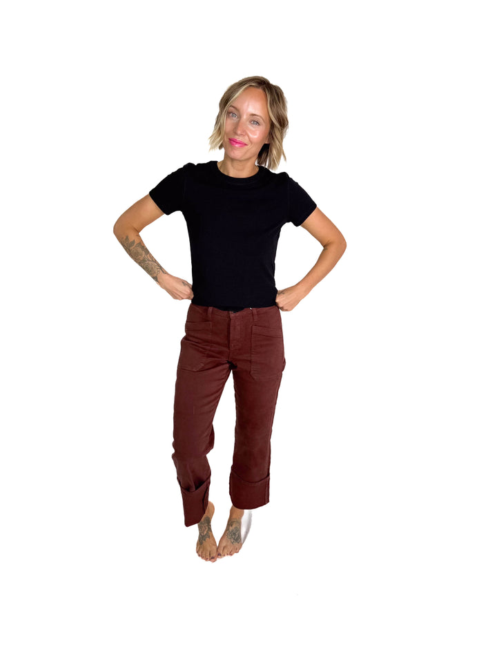 RISEN Scout High Rise Utility Jean- CHOCO BROWN
