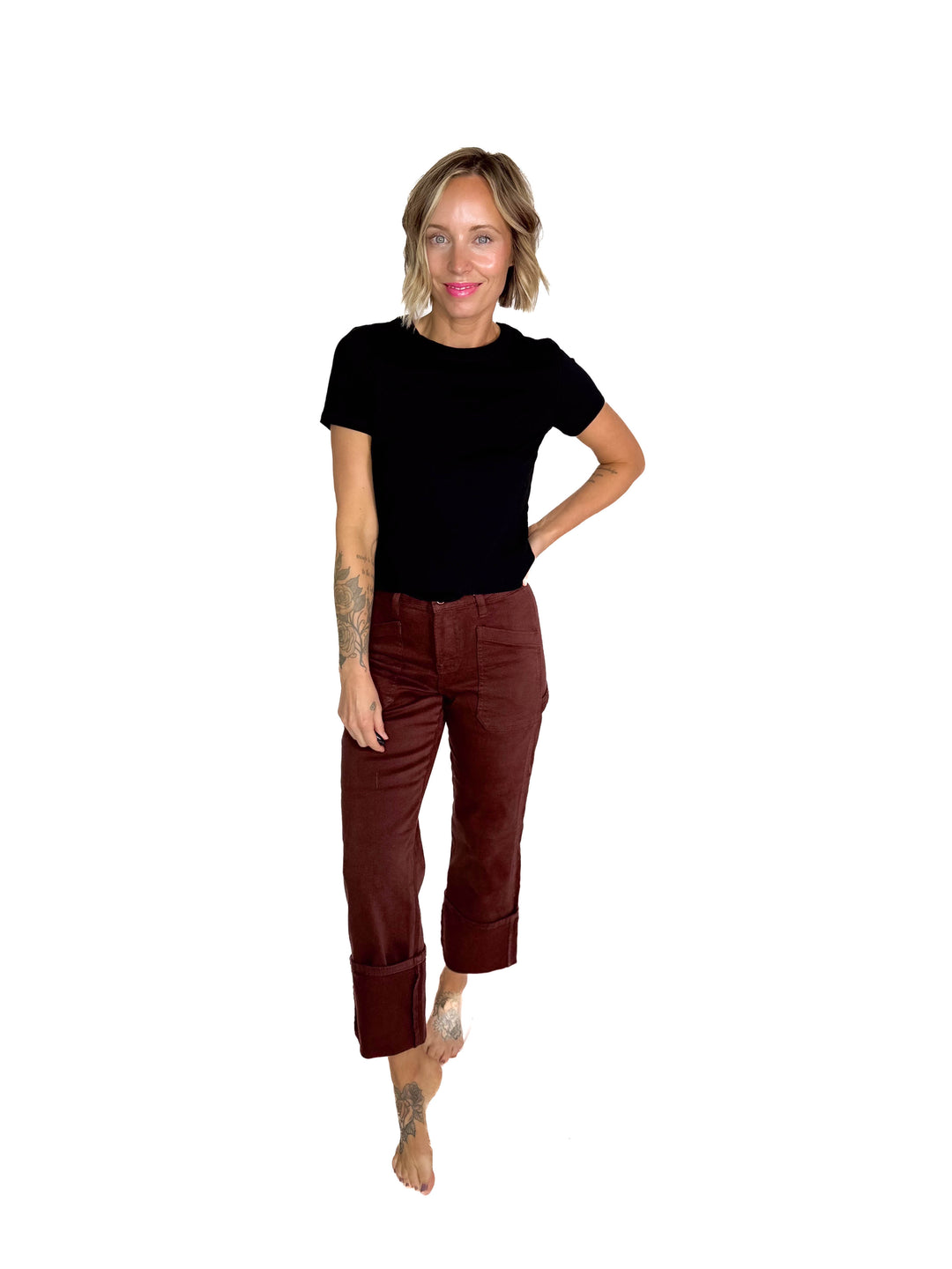 RISEN Scout High Rise Utility Jean- CHOCO BROWN