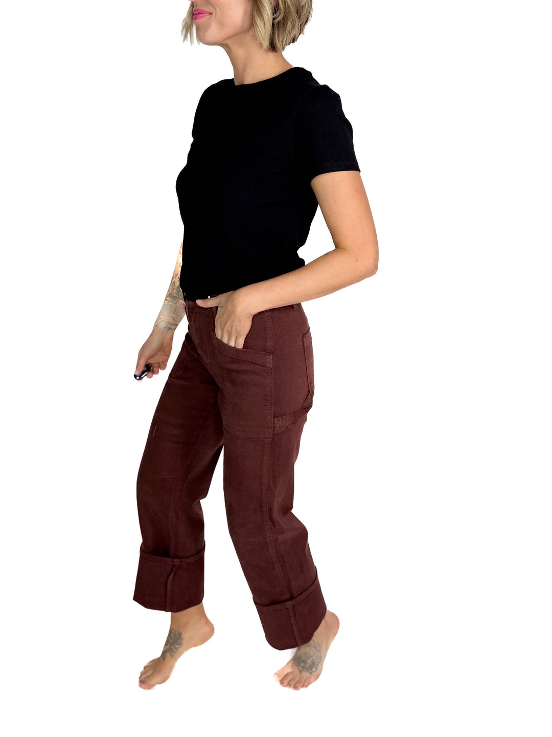RISEN Scout High Rise Utility Jean- CHOCO BROWN