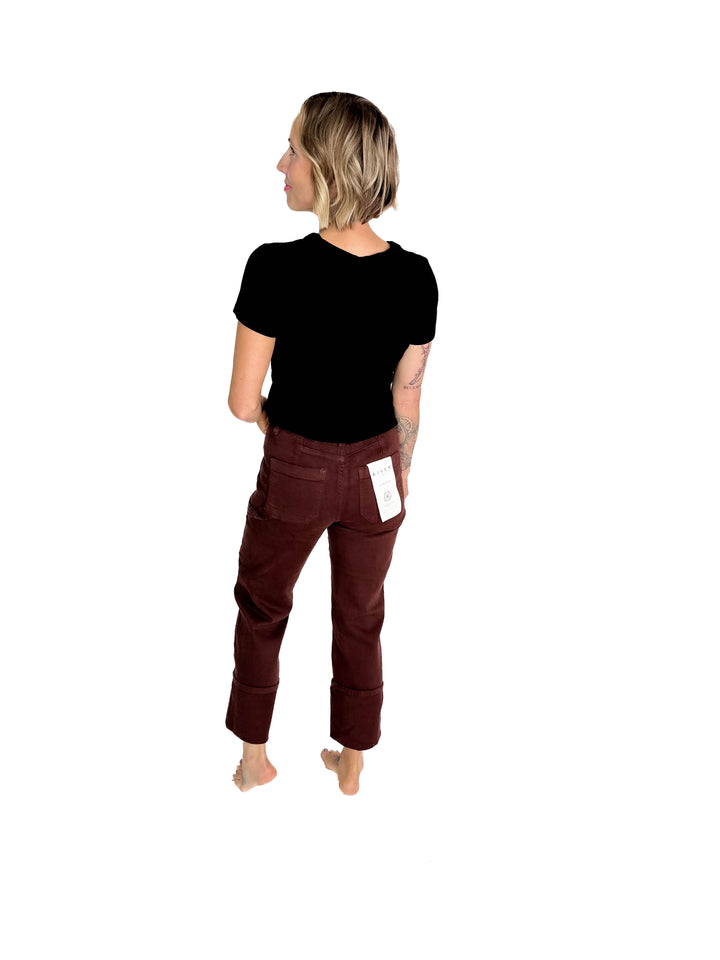 RISEN Scout High Rise Utility Jean- CHOCO BROWN