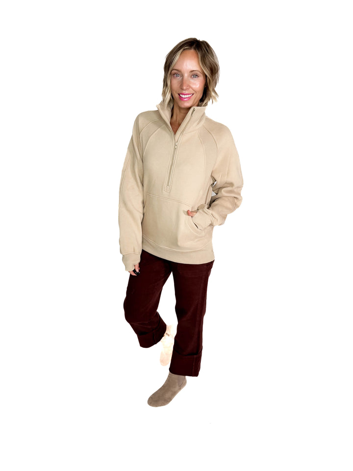 Hunter 1/2 Zip Pullover- OAT