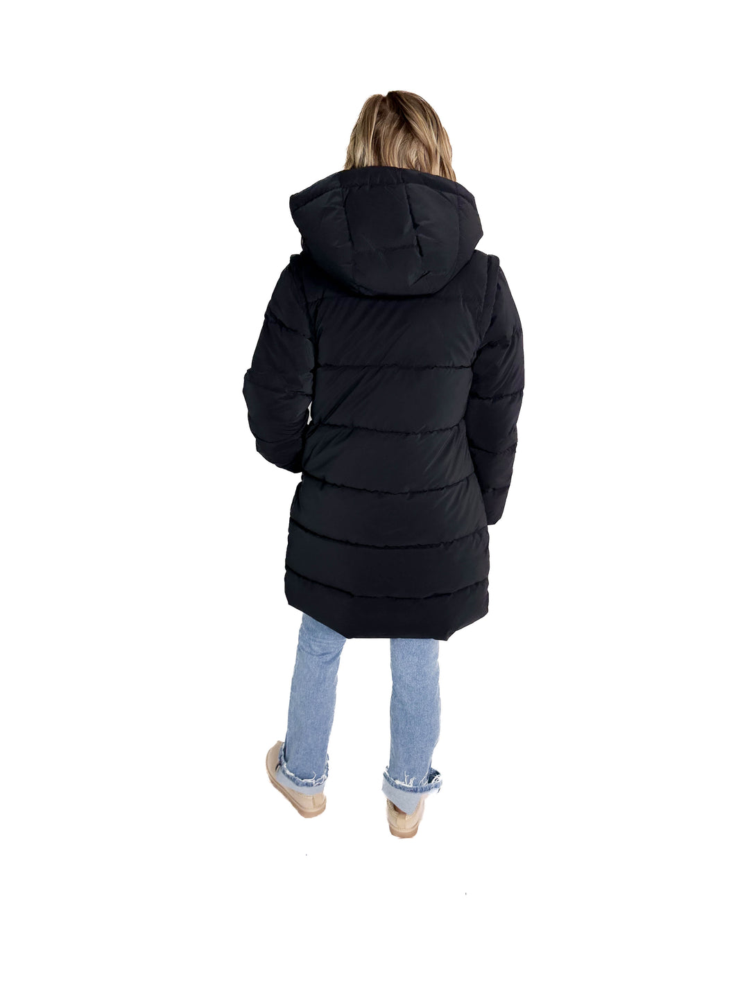 Only Dixie 2-In-1 Puffer Water Repellent Coat- BLACK