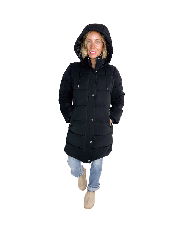 Only Dixie 2-In-1 Puffer Water Repellent Coat- BLACK