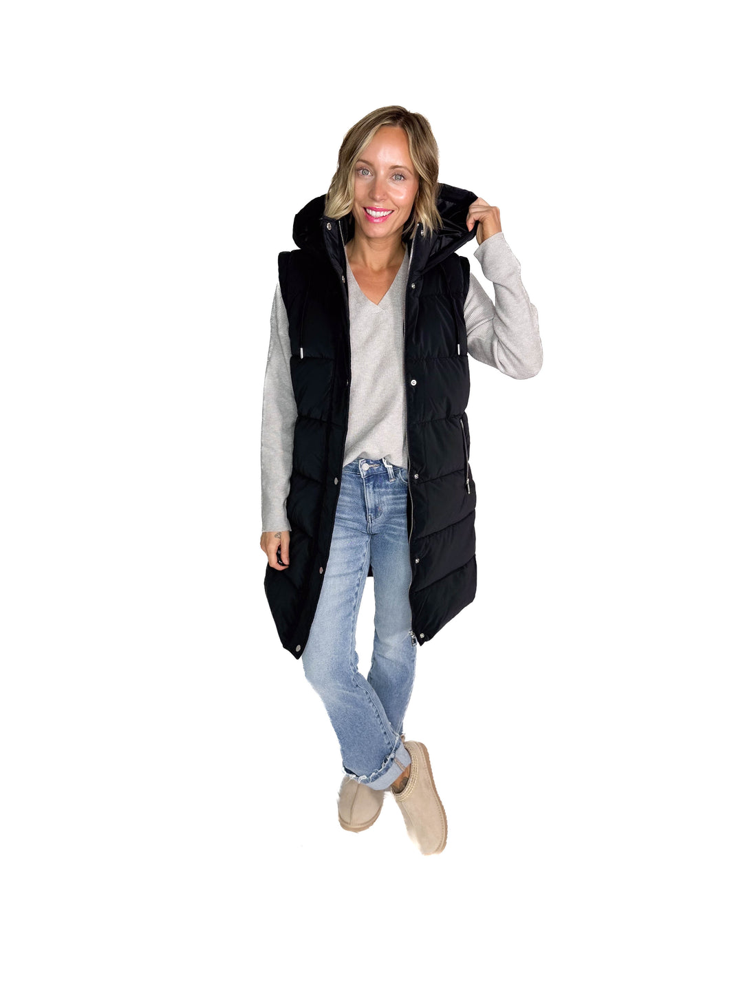 Only Dixie 2-In-1 Puffer Water Repellent Coat- BLACK