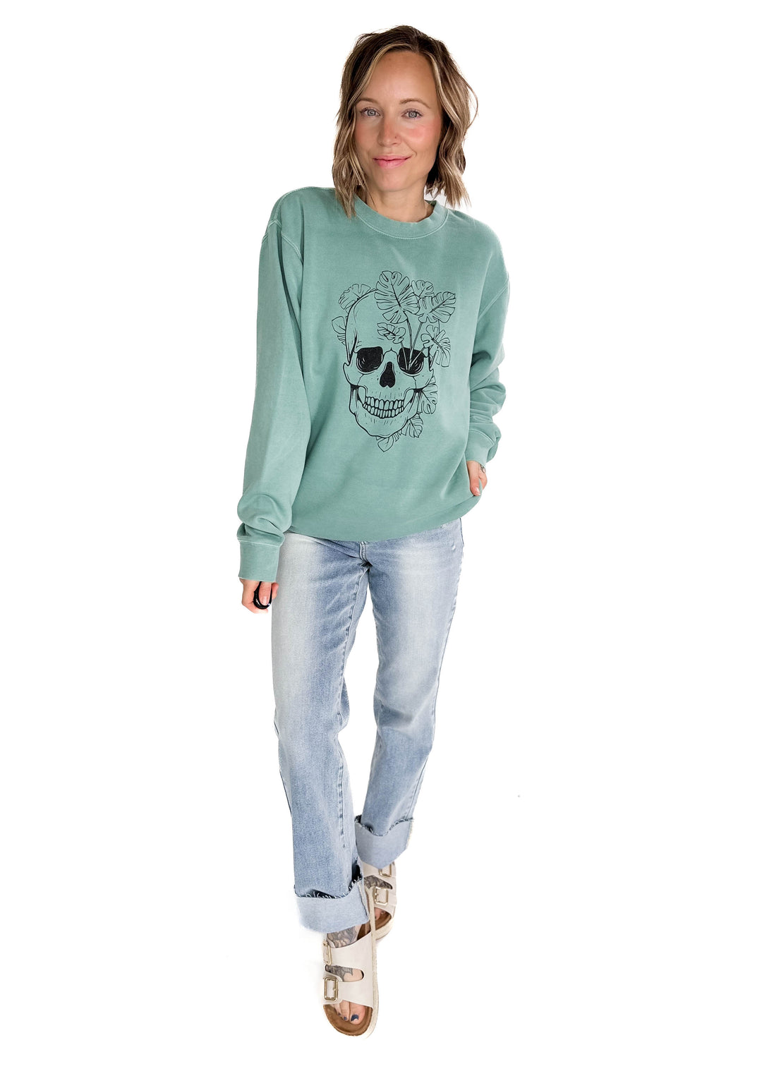 Tropical Skull Premium Crewneck