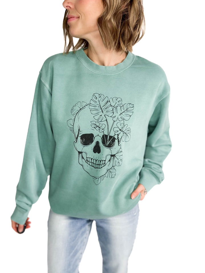 Tropical Skull Premium Crewneck