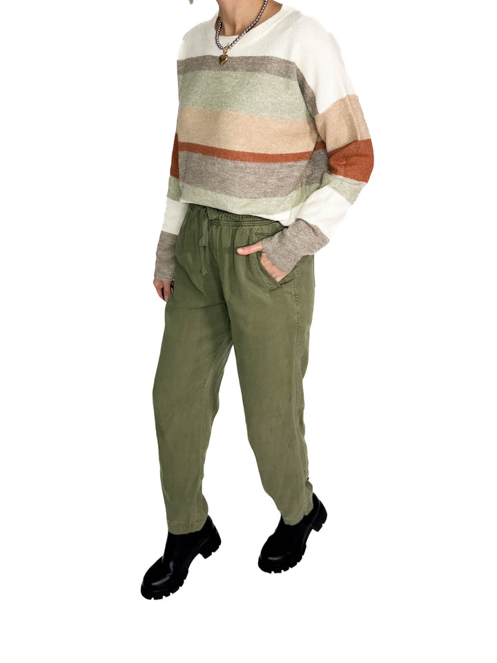 Verta Tencel Blend Tapered Pants- OLIVE-FINAL SALE