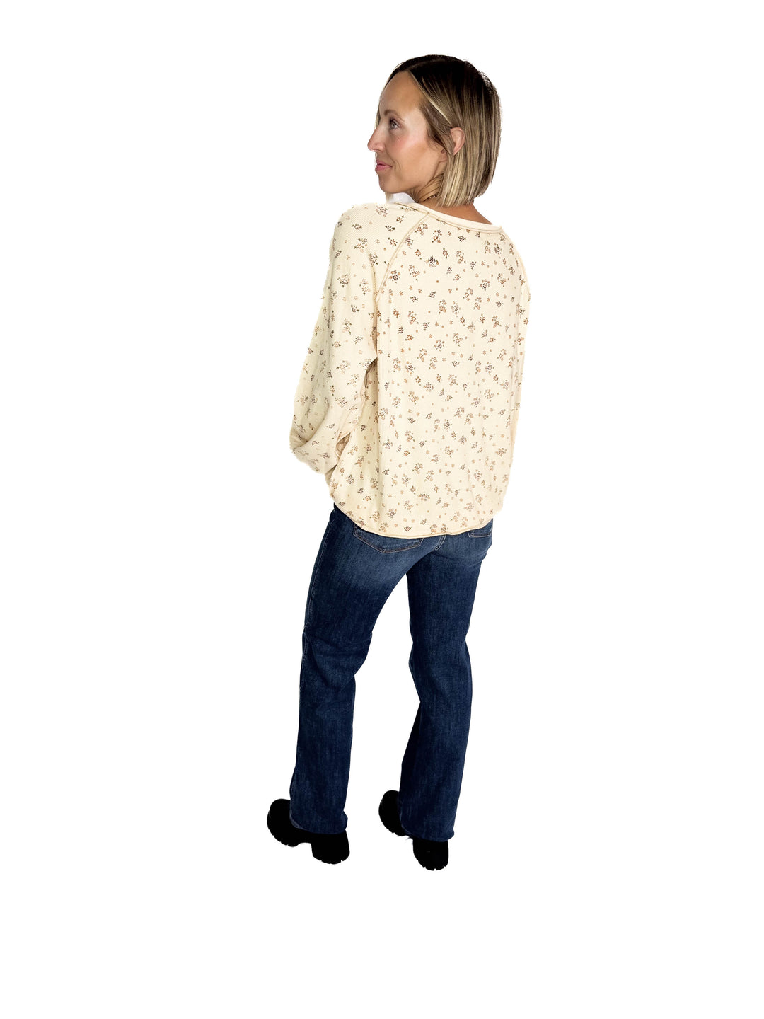 Tess Thermal Knit Long Sleeve- OATMEAL