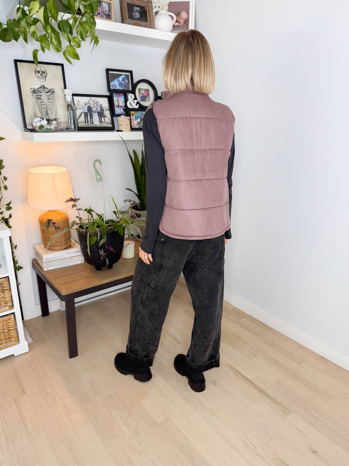 Peyton Corduroy Vest- COCOA