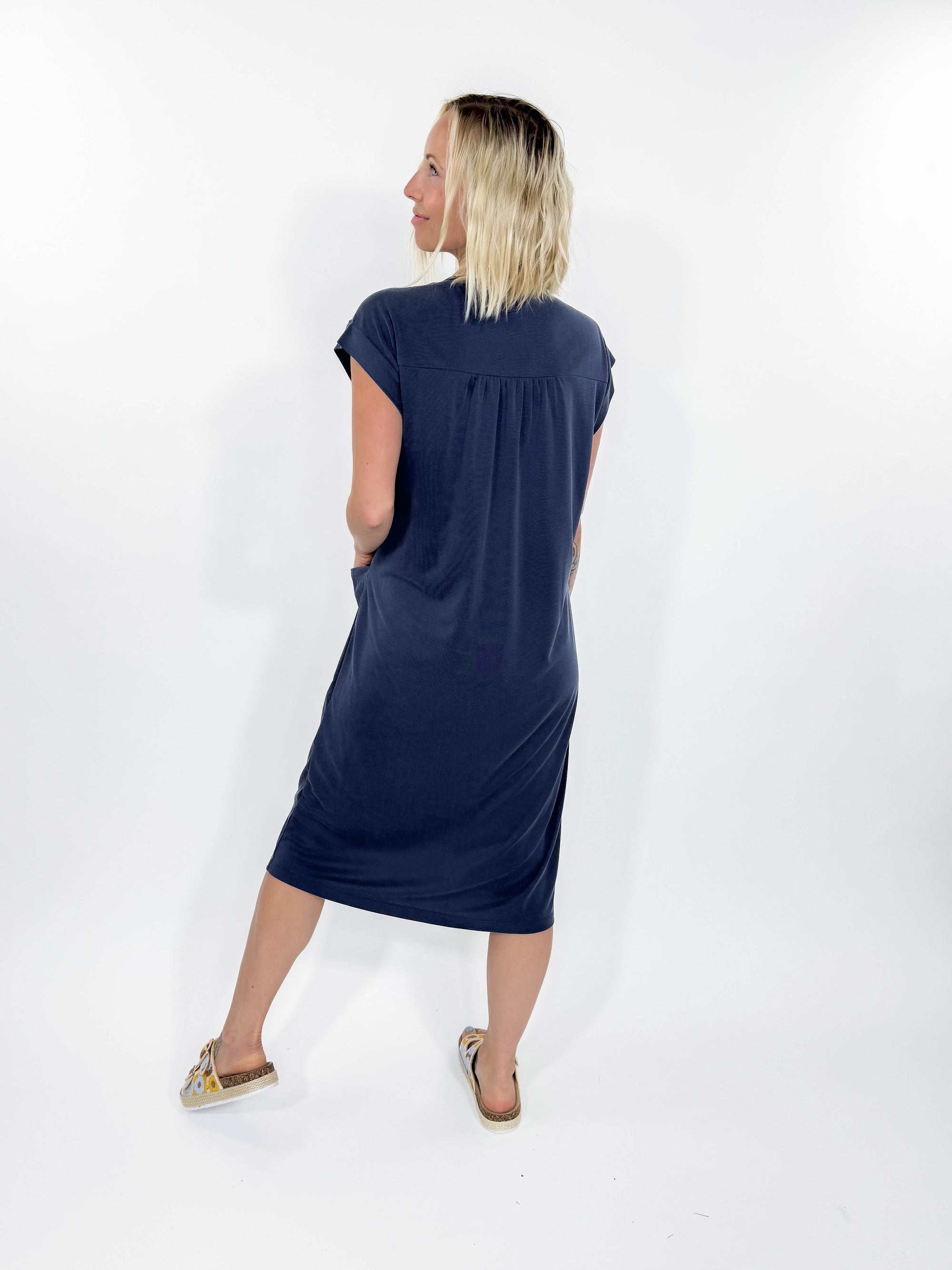 Ciao Midi Dress- NAVY-FINAL SALE