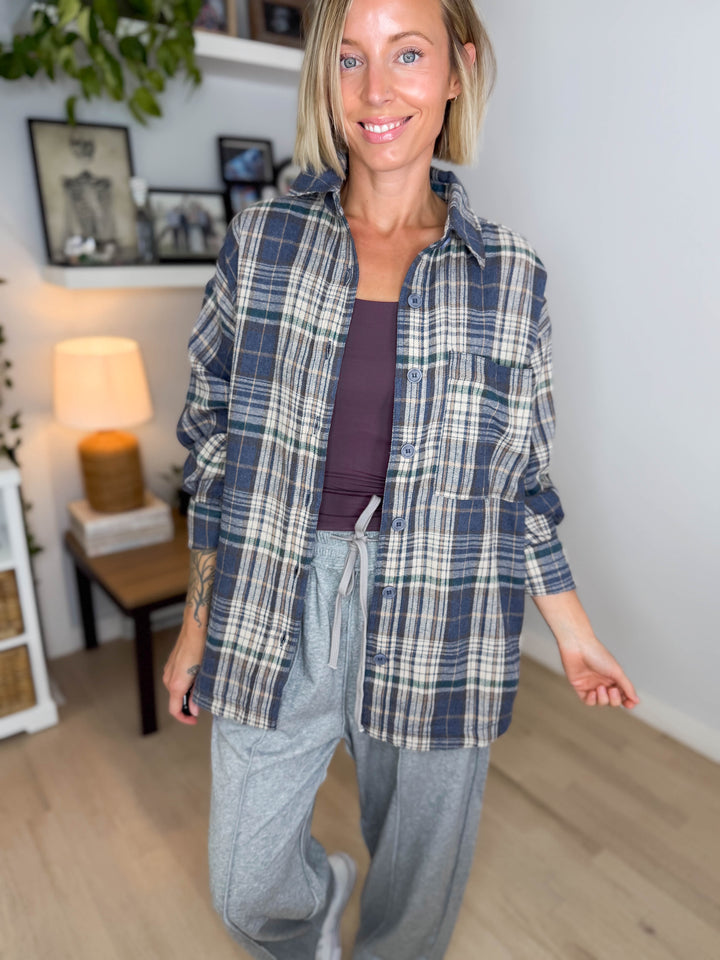 Fallfern Cotton Flannel- DENIM